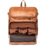 Stellesekk Round til barnevogn fra Tinkafu cognac åpen frontlomme_result