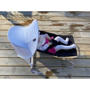 Tinkafu Solskjerm hvit på Vippestol