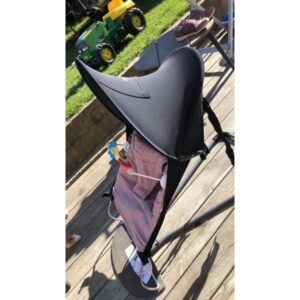 Tinkafu solskjerm svart på vippestol