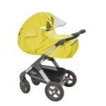 regntrekk med skjerm til barnevogn fra tinkafu gul på stokke bagdel_result