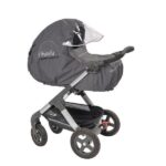 regntrekk med skjerm til barnevogn fra tinkafu mørk grå bagdel stokke_result